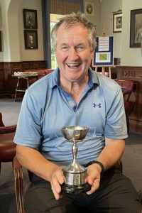 The victor (Francis Small) with the John Gordon Trophy